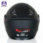 کلاه کاسکت بلوتوث دار فک متحرک ردلاین مدل 939 رنگ مشکی مات - تصویر 4