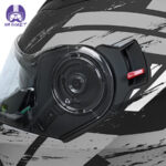 کلاه کاسکت فک ثابت ردلاین مدل 922 رنگ طوسی مشکی - تصویر 7