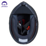 کلاه کاسکت فک متحرک فلش مدل 935V رنگ سفید مشکی - تصویر 9
