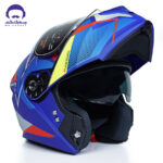 کلاه کاسکت فک متحرک فلش مدل 935SV Blue ORG - تصویر 4