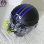 کلاه کاسکت بدون فک لیبرو رنگ مشکی مات-آبی - تصویر 5