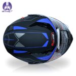 کلاه کاسکت بلوتوث دار فک محترک ردلاین مدل 939 رنگ مشکی آبی - تصویر 6