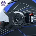 کلاه کاسکت بلوتوث دار فک محترک ردلاین مدل 939 رنگ مشکی آبی - تصویر 12
