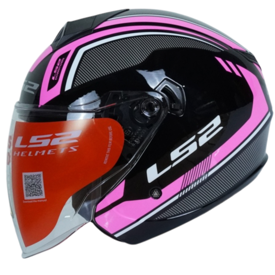 کلاه کاسکت ال اس تو مدل OF573 Twister II Black Pink Shine 1 کلاه کاسکت ال اس تو مدل OF573 Twister II Black Pink Shine