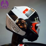 کلاه کاسکت ال اس تو مدل Ff399 Valiant Prox White Red - تصویر 4