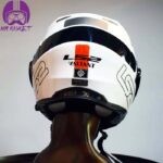 کلاه کاسکت ال اس تو مدل Ff399 Valiant Prox White Red - تصویر 10