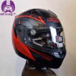 کلاه کاسکت نولان مدل N64 Hexagon Flat Black Red - تصویر 3