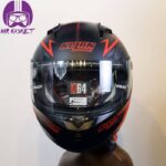 کلاه کاسکت نولان مدل N64 Hexagon Flat Black Red - تصویر 4