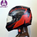 کلاه کاسکت نولان مدل N64 Hexagon Flat Black Red - تصویر 5