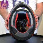 کلاه کاسکت نولان مدل N64 Hexagon Flat Black Red - تصویر 7