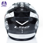 کلاه کاسکت ال اس تو FF801 Carbon Black White - تصویر 6