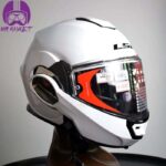 کلاه کاسکت ال اس تو مدل Valiant White Modular - تصویر 4