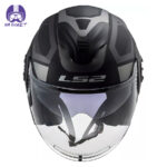 کلاه کاسکت ال اس تو مدل OF570 MATT BLACK TITANIUM - تصویر 2