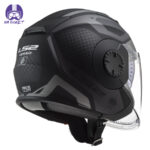کلاه کاسکت ال اس تو مدل OF570 MATT BLACK TITANIUM - تصویر 5