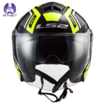 کلاه کاسکت ال اس تو مدل OF573 Twister II Flix black-yellow - تصویر 2