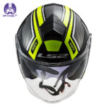کلاه کاسکت ال اس تو مدل OF573 Twister II Flix black-yellow - تصویر 3
