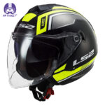 کلاه کاسکت ال اس تو مدل OF573 Twister II Flix black-yellow - تصویر 4