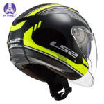 کلاه کاسکت ال اس تو مدل OF573 Twister II Flix black-yellow - تصویر 5