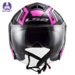 کلاه کاسکت ال اس تو مدل OF573 Twister II Black Pink Shine - تصویر 2