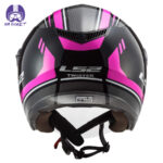 کلاه کاسکت ال اس تو مدل OF573 Twister II Black Pink Shine - تصویر 6