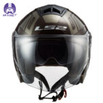 کلاه کاسکت ال اس تو مدل OF573 Twister II Brown Shine - تصویر 2