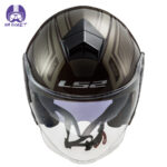 کلاه کاسکت ال اس تو مدل OF573 Twister II Brown Shine - تصویر 3