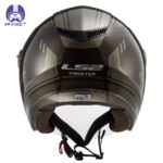 کلاه کاسکت ال اس تو مدل OF573 Twister II Brown Shine - تصویر 4