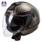 کلاه کاسکت ال اس تو مدل OF573 Twister II Brown Shine - تصویر 5