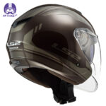 کلاه کاسکت ال اس تو مدل OF573 Twister II Brown Shine - تصویر 6