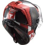 کلاه کاسکت ال اس تو مدل ls2 ff805 thunder c racing 1 gl red white - تصویر 8