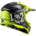 کلاه کاسکت ال اس تو مدل ls2 mx437 fast evo crusher black hi vis yellow - تصویر 4