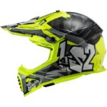 کلاه کاسکت ال اس تو مدل ls2 mx437 fast evo crusher black hi vis yellow - تصویر 7