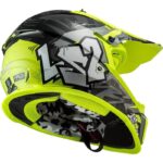 کلاه کاسکت ال اس تو مدل ls2 mx437 fast evo crusher black hi vis yellow - تصویر 9