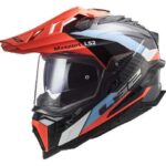 کلاه کاسکت ال اس تو مدل LS2 MX701 EXPLORER C FRONTIER G.BLUE FL.ORANGE - تصویر 3