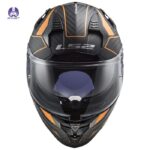 کلاه ال اس تو مدل LS2 FF327 CHALLENGER CT2 GRID MATT CARBON ORANGE - تصویر 8