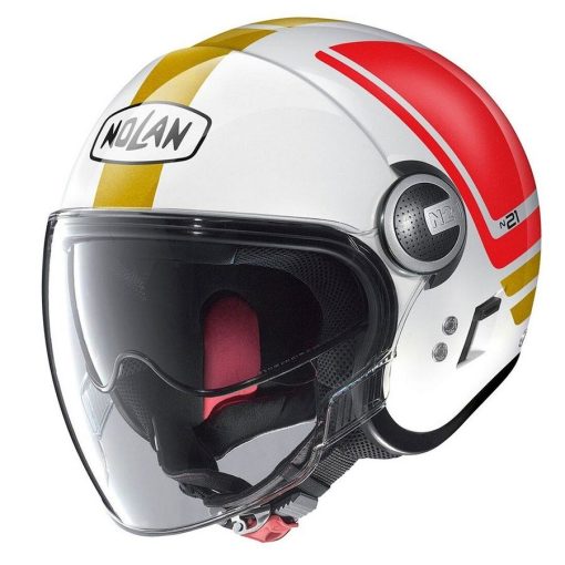 کلاه کاسکت نولان n21 visor مدل Nolan N21 Visor Flybridge 67 Metal White Italy
