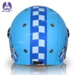 کلاه کاسکت کودک بیون مدل checkered BLU - تصویر 3