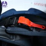 کلاه کاسکت بلوتوث دار فک متحرک ردلاین مدل 935 طرح مشکی آبی - تصویر 9