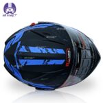 کلاه کاسکت بلوتوث دار فک متحرک ردلاین مدل 935 طرح مشکی آبی - تصویر 7