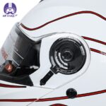 کلاه کاسکت فک متحرک ردلاین مدل 937طرح سفید - تصویر 7