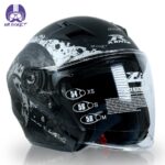 کلاه کاسکت بدون فک راپیدو مدل Bone-BLK OF878 - تصویر 3