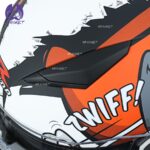 کلاه کاسکت راپیدو مدل ۹۵۰ طرح crash Orange/Gray - تصویر 7