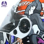 کلاه کاسکت راپیدو مدل ۹۵۰ طرح crash Orange/Gray - تصویر 8
