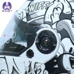 کلاه کاسکت راپیدو مدل ۹۵۰ طرح crash W/B - تصویر 7