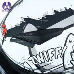 کلاه کاسکت راپیدو مدل ۹۵۰ طرح crash W/B - تصویر 8