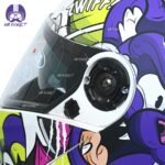 کلاه کاسکت راپیدو مدل ۹۵۰ طرح crash Purple - تصویر 8