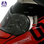 کلاه کاسکت فک متحرک دابلیو استاندارد مدل WSTD-F02 Red - تصویر 4