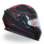 کلاه کاسکت فک محترک ردلاین مدل ۹۳۹ رنگ مشکی قرمز مات