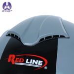 کلاه کاسکت بدون فک ردلاین مدل 966 RT رنگ طوسی - تصویر 7