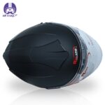 کلاه کاسکت بلوتوث دار بدون فک ردلاین ۹۶۶ رنگ مشکی مات - تصویر 6